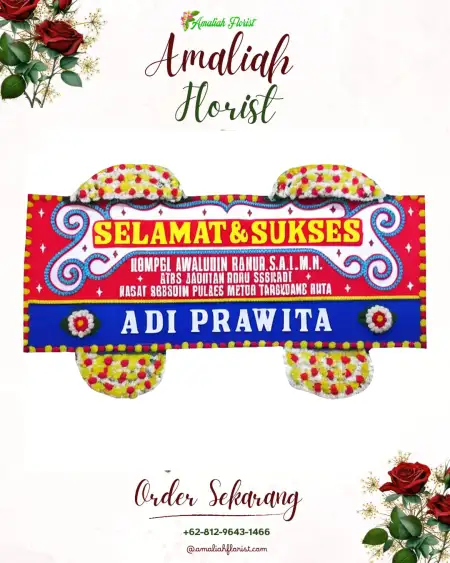 Papan Bunga Ucapan Selamat Mawa