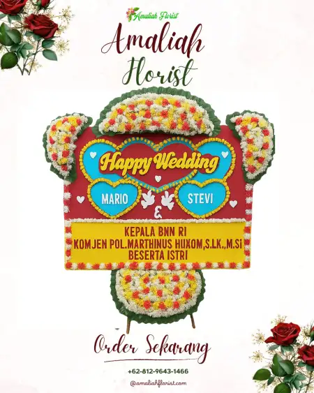 Papan Bunga Pernikahan Mawa
